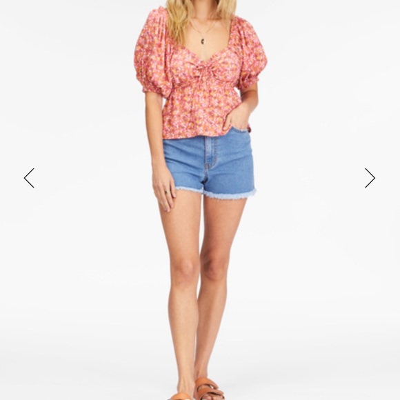 Billabong beach babe puff sleeve top - Picture 2 of 3